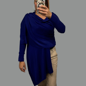 Iris Setlakwe Royal Blue wrap cardigan